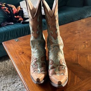 Lane Dawson Cowboy Turquoise Boots LB0023A